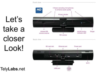 telyHD Interface
 No Computer Needed!
 Easy to Use Remote
 Plug in a Wireless Keyboard
 Built in Web Browser
 Connect your Computer
to Share Content!
TelyLabs.net
 