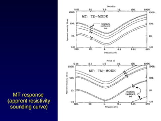 MT response   (apprent resistivity sounding curve) 