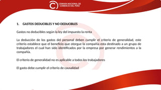 TEM-II Impuesto a la renta, gastos deducibles y no deducibles.pptx