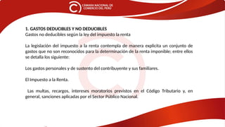 TEM-II Impuesto a la renta, gastos deducibles y no deducibles.pptx