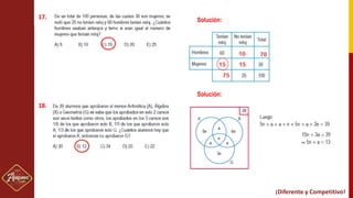 ¡Diferente y Competitivo! ¡Diferente y Competitivo!
Solución:
Solución:
17.
18.
 