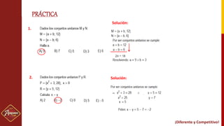 ¡Diferente y Competitivo! ¡Diferente y Competitivo!
PRÁCTICA
Solución:
Solución:
1.
2.
 