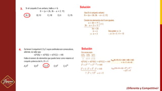 ¡Diferente y Competitivo! ¡Diferente y Competitivo!
Solución
Solución
3.
4.
 