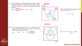 ¡Diferente y Competitivo! ¡Diferente y Competitivo!
Solución:
Solución:
9.
10.
 