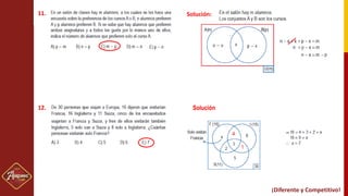 ¡Diferente y Competitivo! ¡Diferente y Competitivo!
Solución:
Solución12.
11.
 