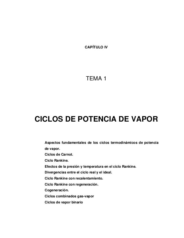 Tema 1 Ciclo De Vapor