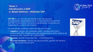 Programa De Sap INTRODUCCIÓN A SAP - PROGRAMA DE CERTIFICACIÓN DE KEY USER | PDF
