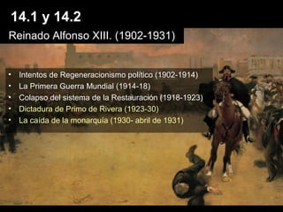 El reinado de Alfonso XIII, Dictadura y caida,1923 1931. | PPT