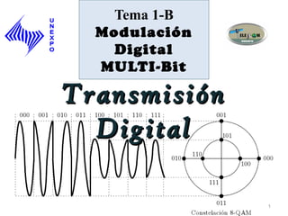 Tema 1-B Modulación Digital MULTI-Bit Transmisión Digital 
