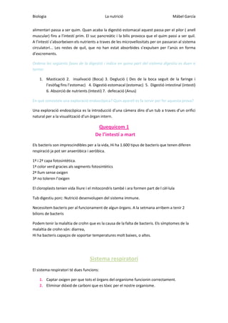 Tema 2 la nutrició | PDF