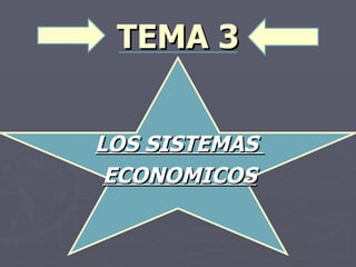 TEMA 3 LOS SISTEMAS  ECONOMICOS 