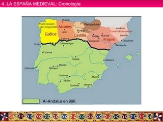 4. LA ESPAÑA MEDIEVAL: Cronología4. LA ESPAÑA MEDIEVAL: Cronología
 