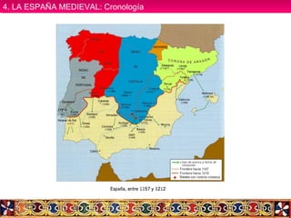 4. LA ESPAÑA MEDIEVAL: Cronología4. LA ESPAÑA MEDIEVAL: Cronología
 