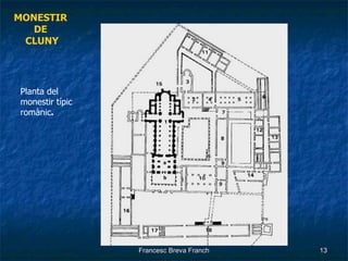 MONESTIR  DE  CLUNY Planta del monestir típic romànic . 