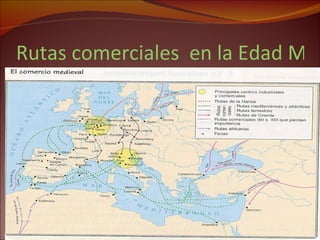 Rutas comerciales  en la Edad Media 