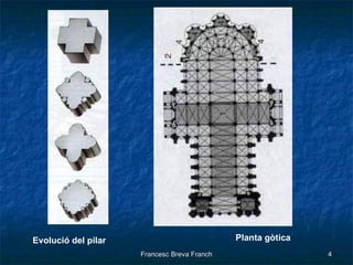 Planta  gòtica Evolució  del pilar 