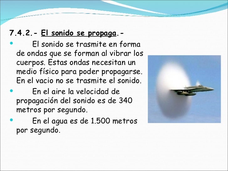 El sonido El sonido