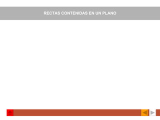 RECTAS CONTENIDAS EN UN PLANO 