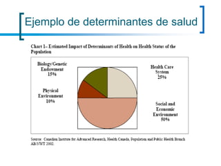 Ejemplo de determinantes de salud
 