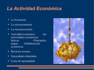 Tema I La actividad económica