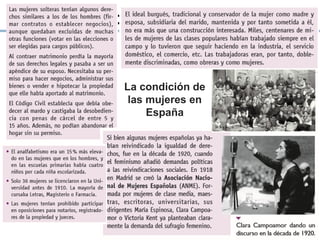 6. La sociedad española
La condición de
las mujeres en
España
 