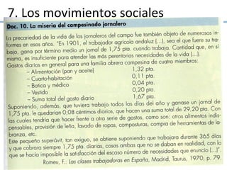 7. Los movimientos sociales
 