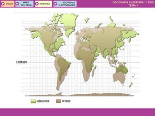 GEOGRAFÍA E HISTORIA 1.º ESO
TEMA 1
INICIOINICIO
MAPA
DEL TEMA
MAPA
DEL TEMA
INTERNETINTERNET
ESQUEMAS
Y ACTIVIDADES
ESQUEMAS
Y ACTIVIDADES
 