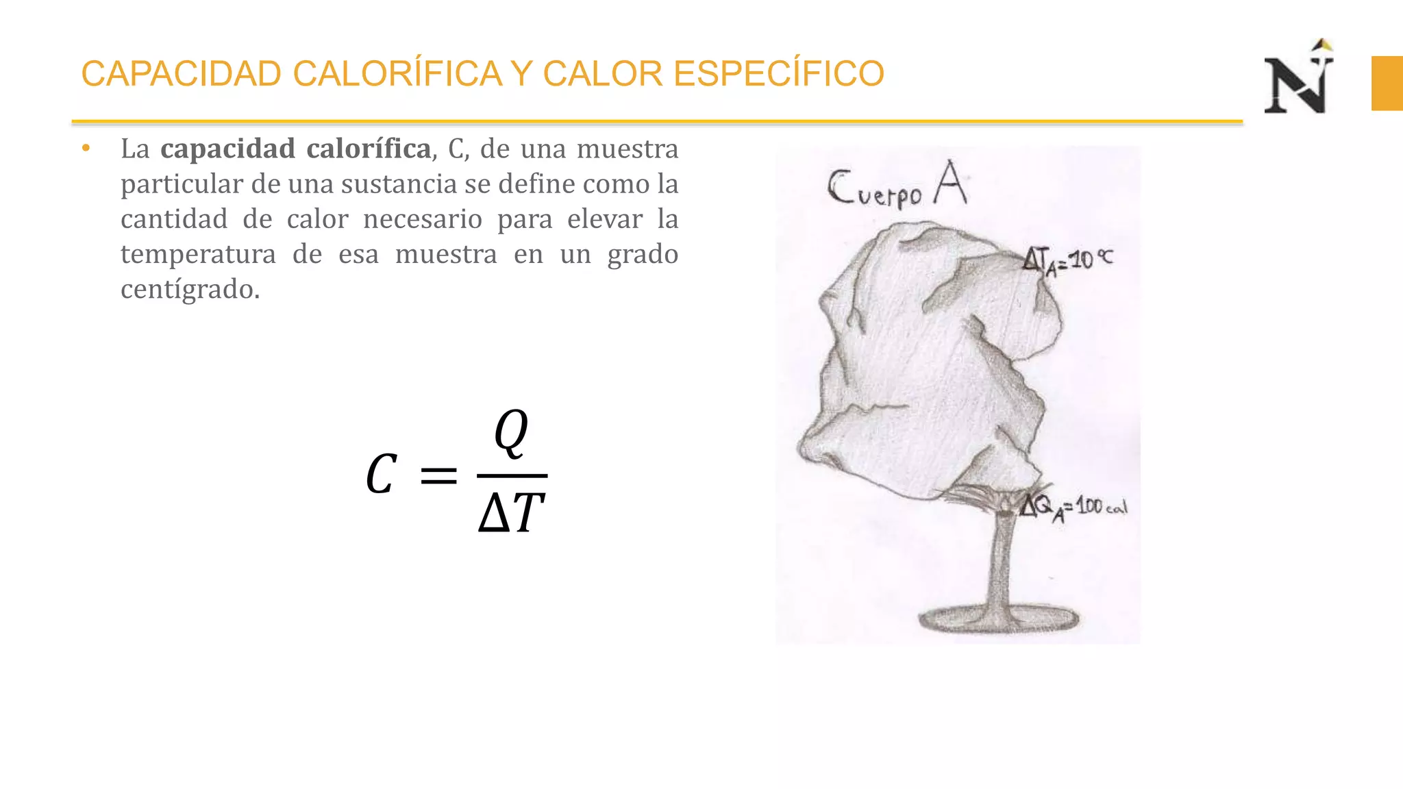 Especifico Tema 01 calor, calor especifico y calorimetria | PPT