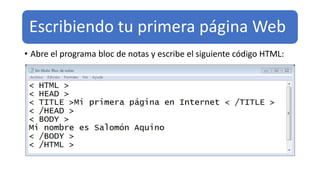 Html De Primera Tema 01 creando tu primer documento en html | PDF