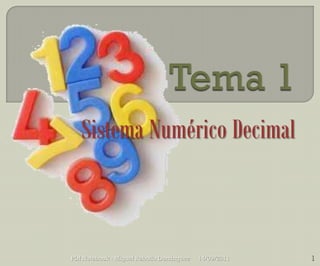 Tema 1 Sistema Numérico Decimal 14/09/2011 1 PDI Notebook - Miguel Rebollo Domínguez 