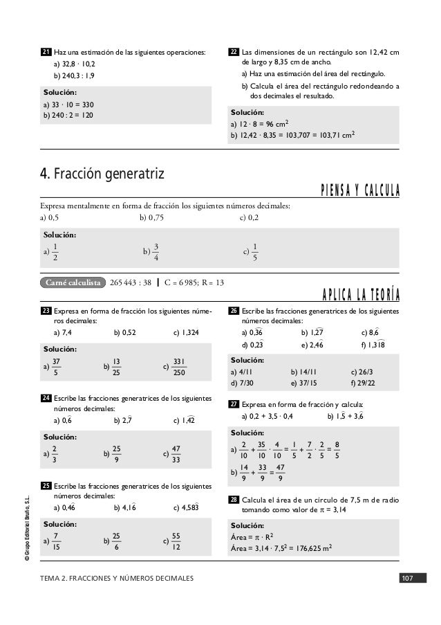 Tema02 2 Fracciones Y Numeros Decimales Tema02 2 Fracciones Y Numeros Decimales