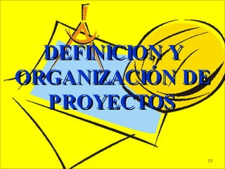 DEFINICION Y ORGANIZACIÓN DE PROYECTOS 