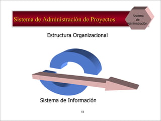 Sistema de Administración de Proyectos Sistema de  Administración  Sistema de Información Estructura Organizacional 