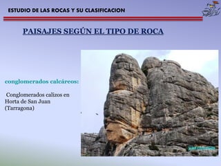 ESTUDIO DE LAS ROCAS Y SU CLASIFICACION 
Concreciones calizas: cueva s Miquel de Fai  