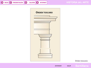 INICIO

PRESENTACIÓN

GALERÍA

HISTORIA DEL ARTE

INTERNET

Orden toscano
ANTERIOR

SALIR

Santillana

 