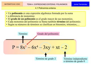 Valor numérico de una expresión algebraica es el número que se obtiene