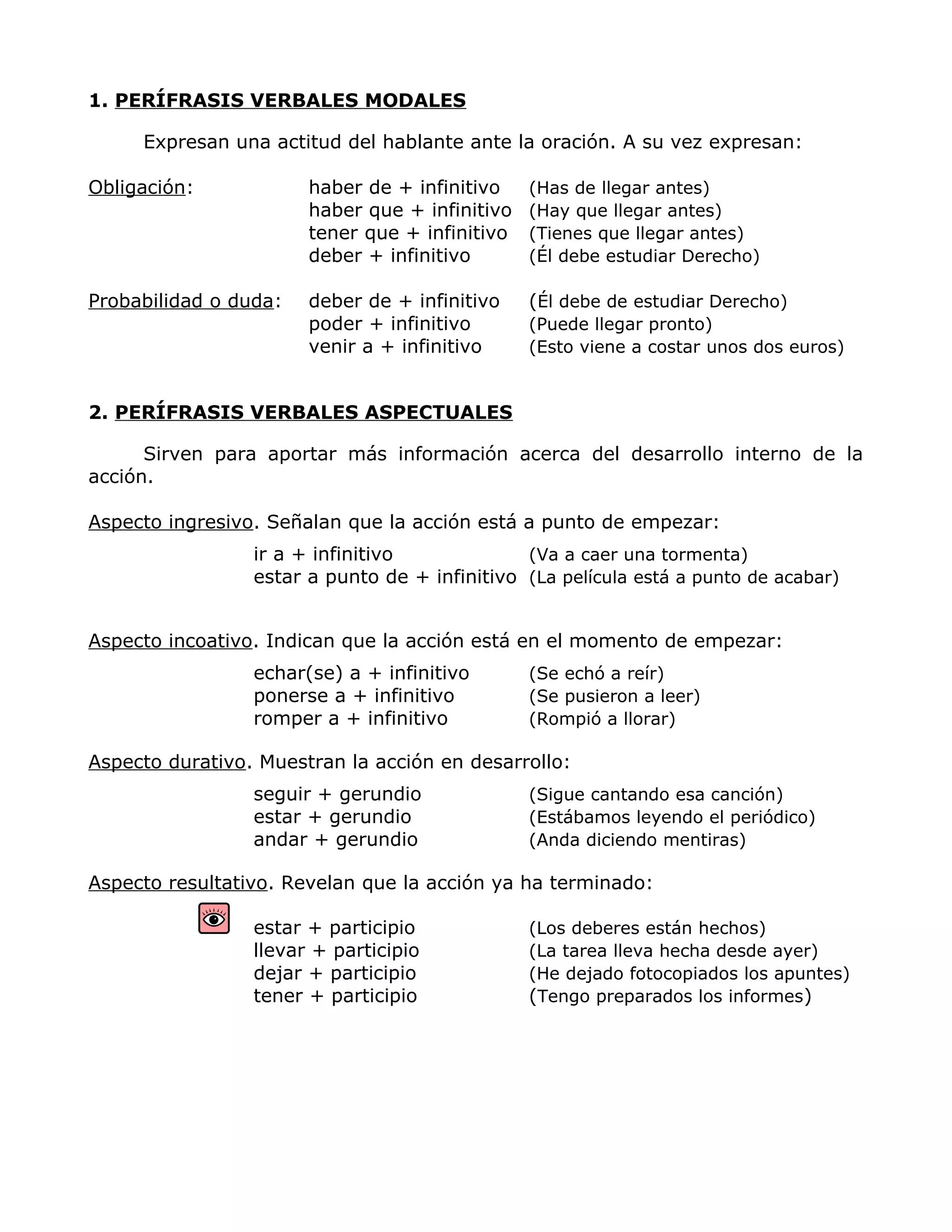 ESO2. Tema 04: Perífrasis Verbales | DOC