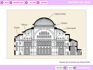 INICIO

PRESENTACIÓN

GALERÍA

HISTORIA DEL ARTE

INTERNET

Alzado de la basílica de Santa Sofía
ANTERIOR

SALIR

Santillana

 