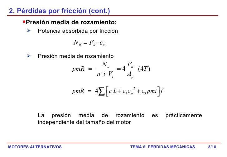Tema 6 Perdidas Mecanicas