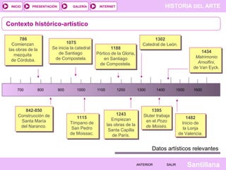 INICIO

PRESENTACIÓN

GALERÍA

HISTORIA DEL ARTE

INTERNET

Contexto histórico-artístico
786
Comienzan
las obras de la
mez...