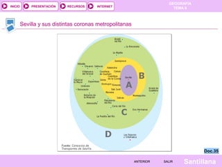 INICIO

PRESENTACIÓN

RECURSOS

GEOGRAFÍA
TEMA 8

INTERNET

Sevilla y sus distintas coronas metropolitanas

Doc.35
ANTERIOR

SALIR

Santillana

 