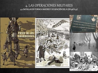 4. LAS OPERACIONES MILITARES
4.2.BATALLASEN TORNOA MADRIDY OCUPACIÓNDELN (XII-36/X-37)
 