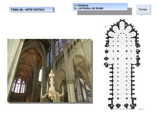TEMA 08.- ARTE GOTICO 1.- FRANCIA D.- CATEDRAL DE REIMS Temas  