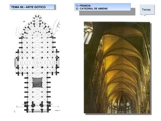 TEMA 08.- ARTE GOTICO 1.- FRANCIA E.- CATEDRAL DE AMIENS Temas  