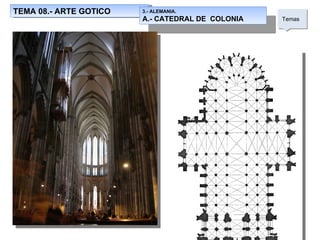 TEMA 08.- ARTE GOTICO Temas  3.- ALEMANIA. A.- CATEDRAL DE  COLONIA 