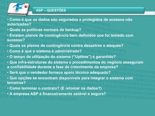 Um firewall forma uma barreira através da qual o tráfego indo em cada direção precisa passar. 	Uma política de segurança de firewall dita qual tráfego tem autorização para passar em cada direção.	Um firewall oferece um local para monitorar eventos relacionados à segurança. Auditorias e alarmes podem ser implementados no sistema de firewall. Configurações de firewall: