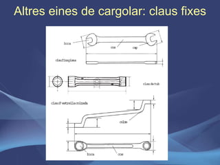 Altres eines de cargolar: claus fixes 