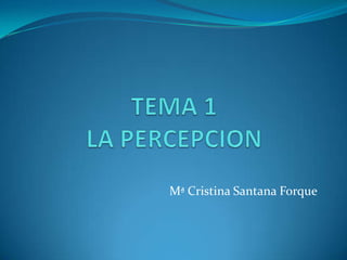 TEMA 1LA PERCEPCION Mª Cristina Santana Forque 