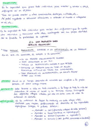 fe   ib-    copxaddceL    épjjL    p o s e e Todo ^ r o L ^ c L u c ,        peuu      enserar       ^ a^ocóx o. oito/s



   Todo ser -pjuecie eriseñar          a    oW            <2^am¿er>4os dbdre^os, acKWles, efe.
                                                                           >



   Peí   pedreí cuu^jcar9s    ct ^ C o d o c o X aiW.ci.ooes, o. Q r l e r d e r e l rvuxfcb e ^nfe^corse

   eo e l , eic>..


 £s ib. csupacidod ck -kdo .xrdUvdLuo para eaU<r                                      ^v^eockxo              fie   apotk
         ^vAdüoo          u neaccxoco-c
                           >                      este,     ellas, c W ^ o d o             ase,           prop^ c d e n W .
  /%c -se -^Q ccQokx W        ps^W-e^od ele acceder.

                                       J2. ¿H.     UNA ?R.CPU€STA ?/A£A
                                      £ ¡ E K N í R. EfcüCPc.




   ¿70 ©L      Sfc^,   £ 0 ¿CNOCER,         EL     H^CHR        y    EL   G^VWOR-




                         - inpucA          LA     p e R J F e c o i e r o , LU-~6A¿. A U N A f i £ 3 c £ A .

                         — éMTIG^Ot         LA    PERSOGA OcHO UN                       LA   ACcióVi
                           B^e^A-riupK          rr^toye       eN    TOOAS       SOS.    oipne^cAies.
                        — TDE*    EDOCACAOÑI ES              AOTt>elXiCAdc^, LA Aeocofv)                 Reo^e"

  phPQPXg):     fcd.é> el -Kem^o, desarrollo ck o_eueoes ^u
                peeseoo., eí> ebectr daretg=> rrusoci.

^ecnxxner>)c:      Sebe (leoacse. a. coko en. 4ocb rnxrersta, a      ^bj^p ck +ockx Íc¡_AA ob. del
                  ^rdüL^deo, se acucio. oS rvxüesr     rv3 4SCCVÍÍO< ruxr%Qx, Xnele^odo
                 i o s di^ecenks etapas vi-taJes, -por ello e a codo, .XAÍYX de ellas 4x
                 acbaacn es dcsHccla.
¿>PjKrnÍ^aaoi'.     €s la. <^rrteod.c6 de Jbqfa^ 4x ^rodUe^ eca efapa wtal,
                     £XsKeocb a i í ^ m e ^ , p^cxoocirdo eC desarrollo ce fias copaaclxis
                     especT^cas. l X r % a ¿i p c W s kí-sccos;
                                        ~yfptender a oer(des*wcYb Lokgnoi. escuda- fessao)
                                       — Aprender a. KicerC^HeoQ- «<- a ^ e r c ü ^ e ;
                                       — ./^Vposrder ex (ooocec ('apcerder < ou^xeroVec")
                                                                            x
 