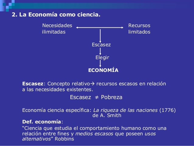 Tema 1. Economía y escasez.